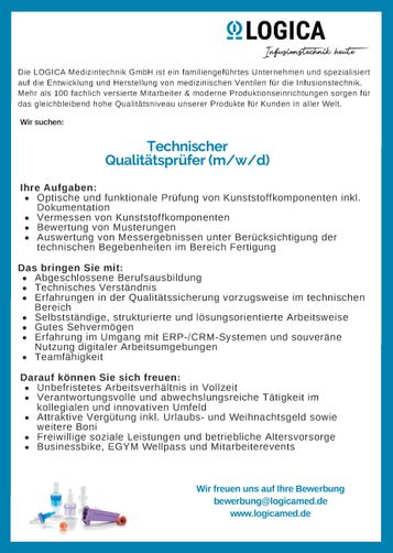 Technischer Qualitätsprüfer (m/w/d)