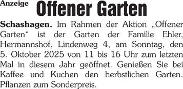 Offener Garten