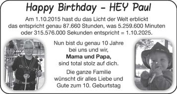 Paul 10. Geburtstag