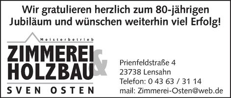 80 Jahre Tischlerei Wulf GmbH