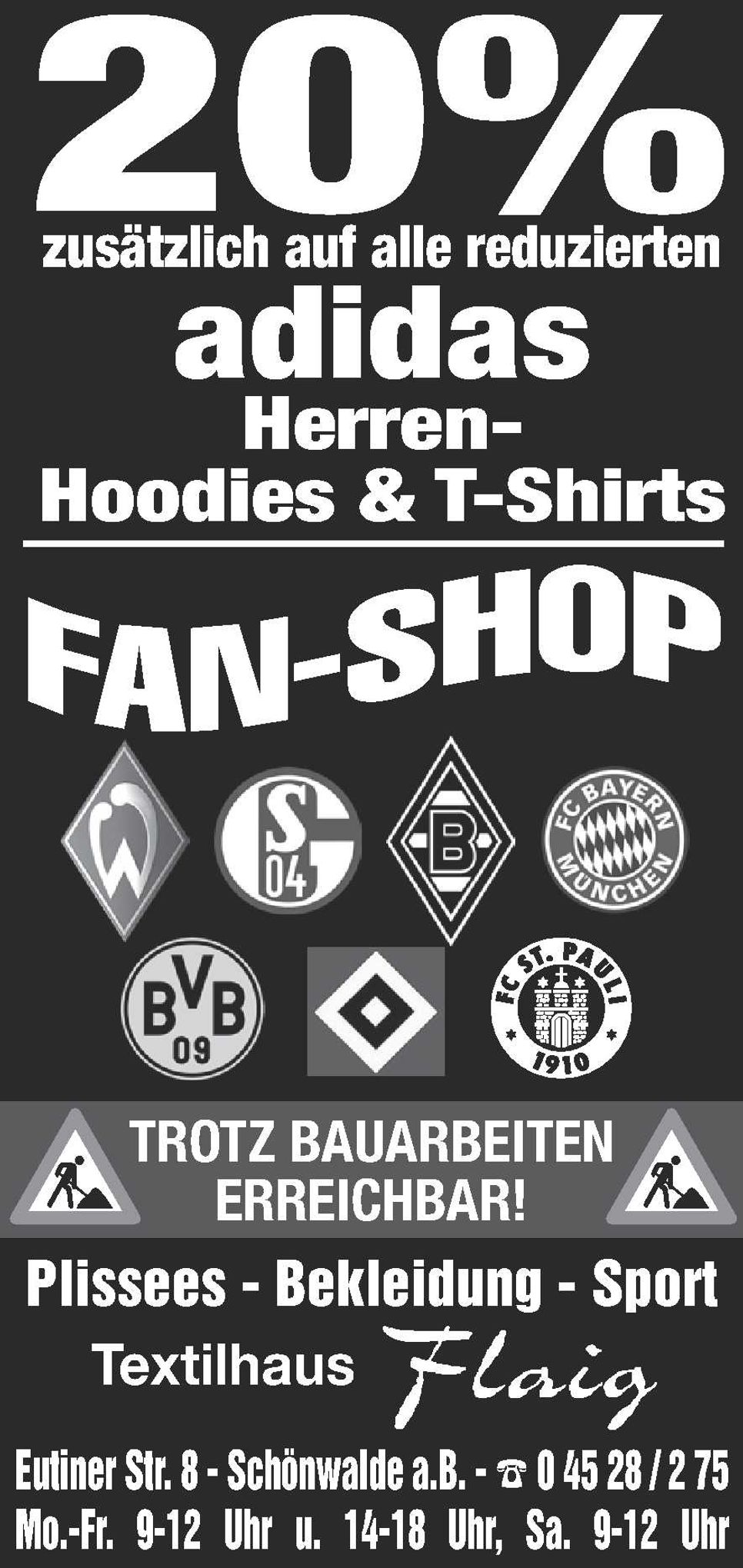 Fanshop - mit allen Logos