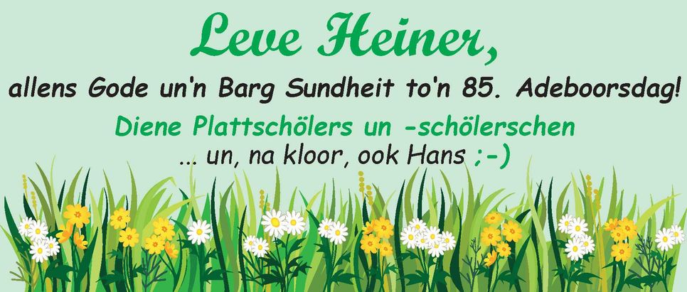85 Jahre Heinrich Evers 