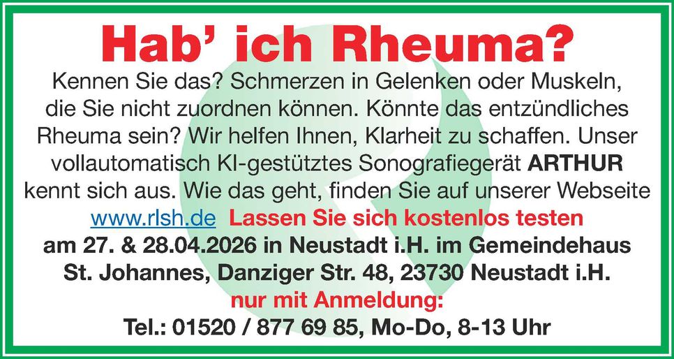 Hab` ich Rheuma? 27. + 28.4.2026