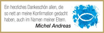 Danksagung Konfirmation Michel