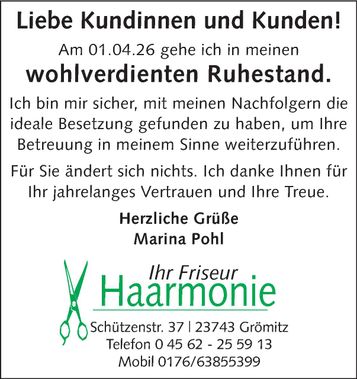 Verabschiedung / Ruhestand