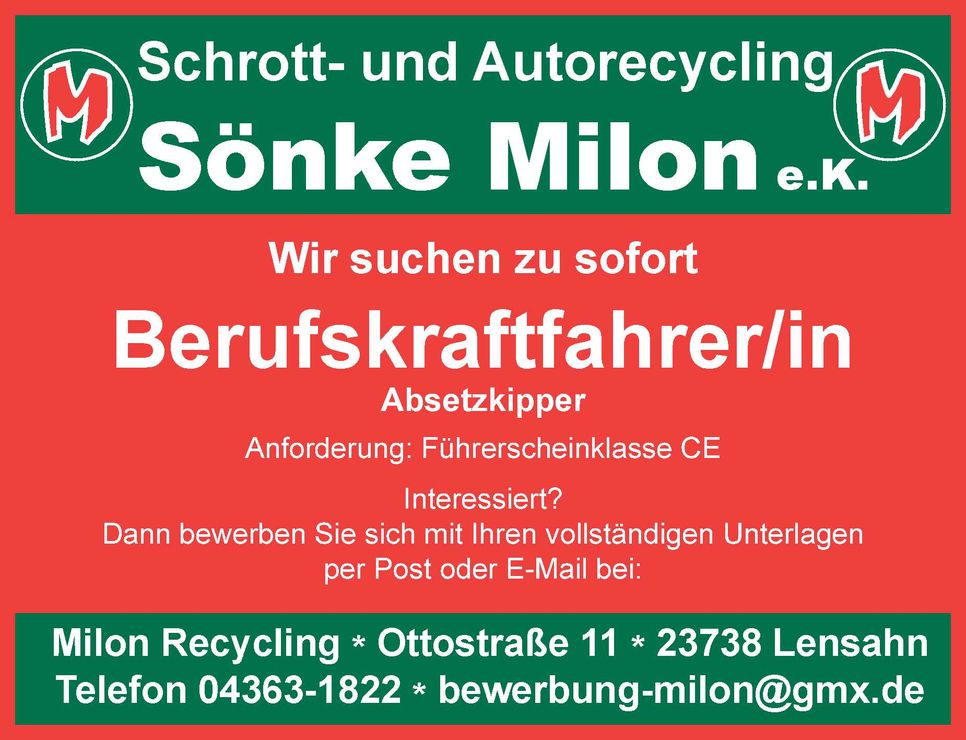 Berufskraftfahrer (m/w/d)
