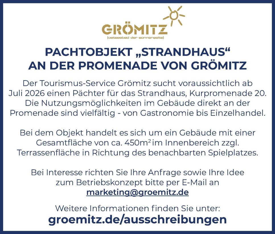 Verpachtung Strandhaus