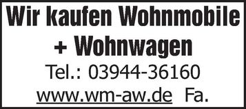 Kaufe Wohnwagen + Wohnmobile