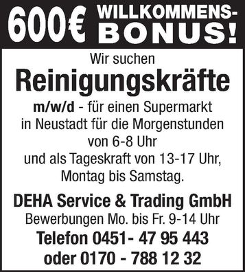 Stellenanzeige