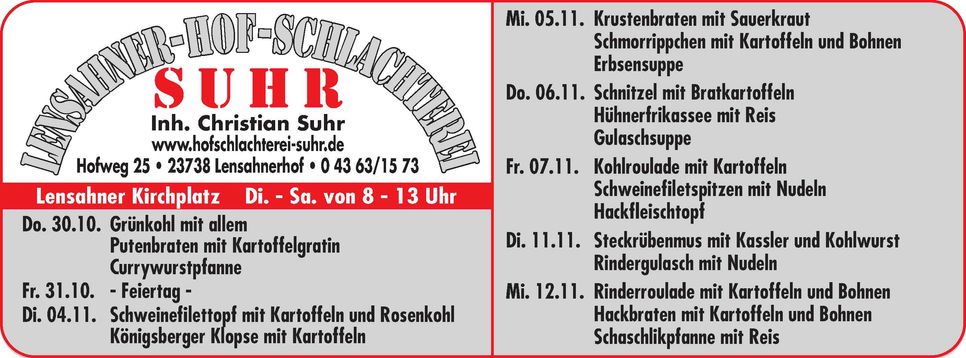 Mittagstisch Lensahn