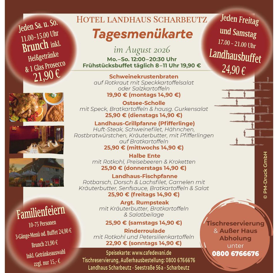 Mittagstisch für August 2026