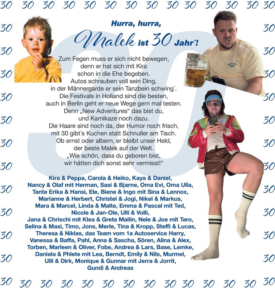 30. Geburtstag Malek