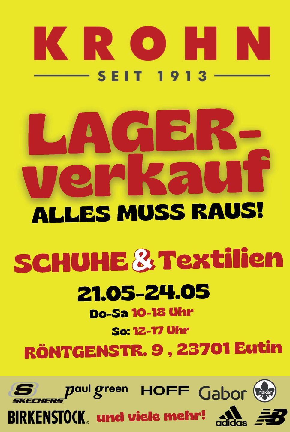 Lagerverkauf 2026