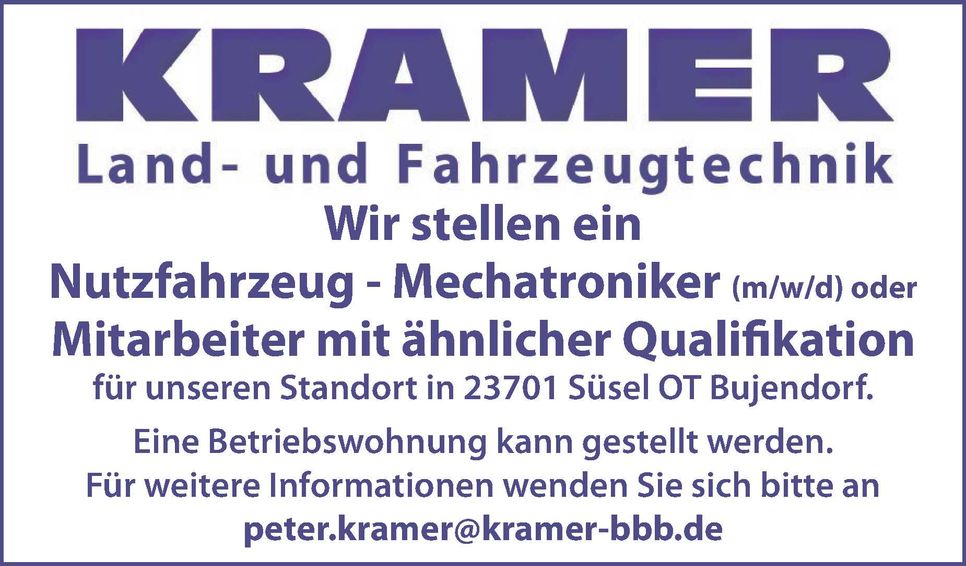 Stellenanzeige Mechatroniker 