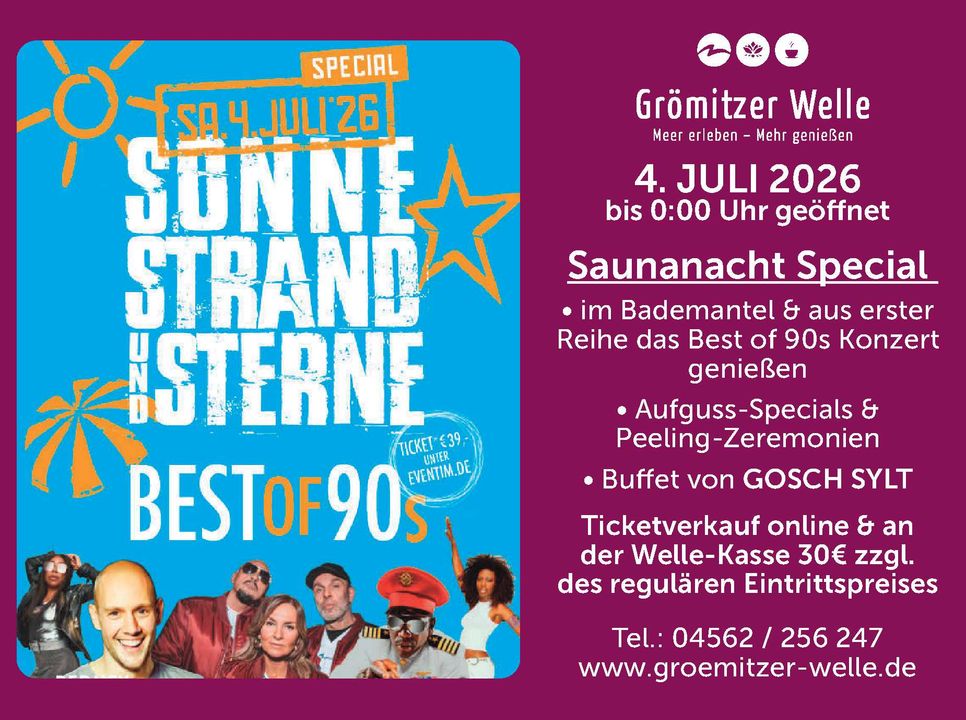 Lange Saunanacht am 04.07.