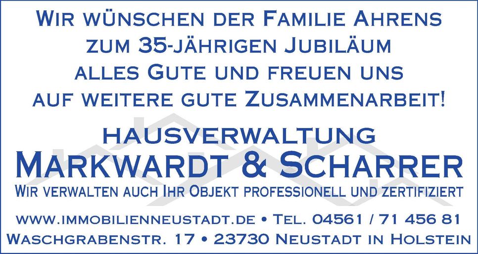 Jubiläum Ahrens Immobilien