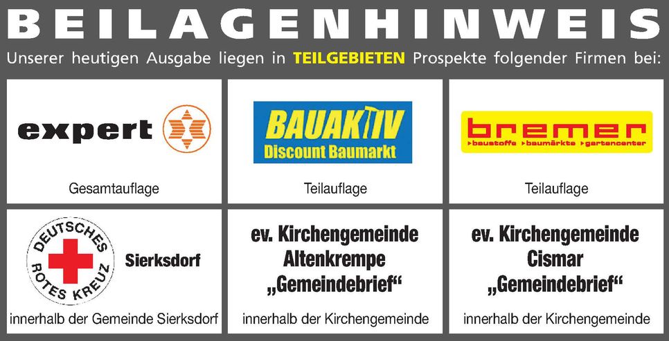 Beilagenhinweis