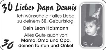 30. Geburtstag Dennis
