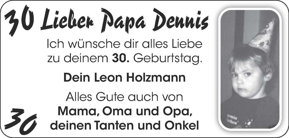30. Geburtstag Dennis