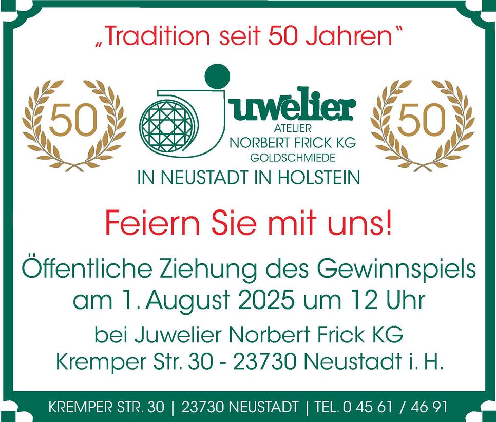 Jubiläum Juwelier Frick 