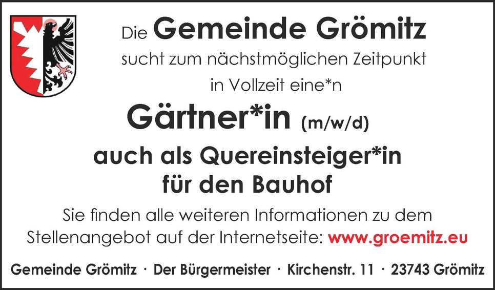 Stellenanzeige