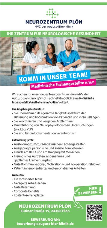 Medizinische Fachangestellte M/W/D