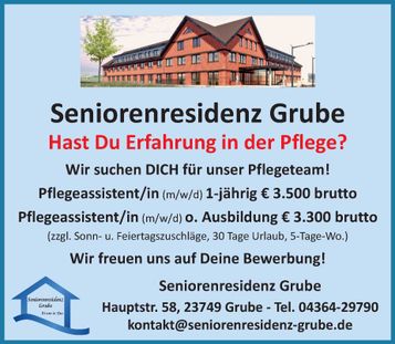 Stellenanzeige Pflegefachkraft