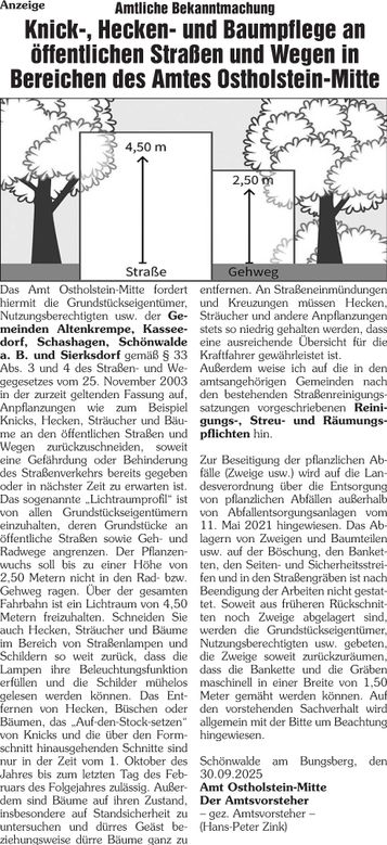 Amtliche Bekanntmachung