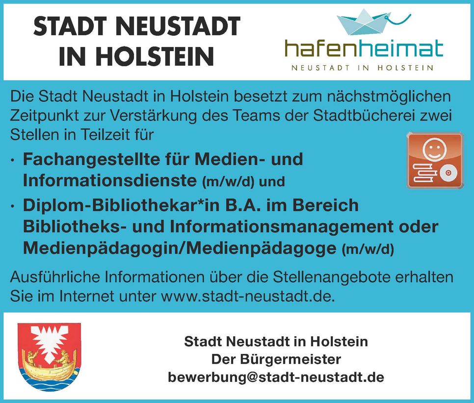 Stellenausschreibung Stadtbücherei