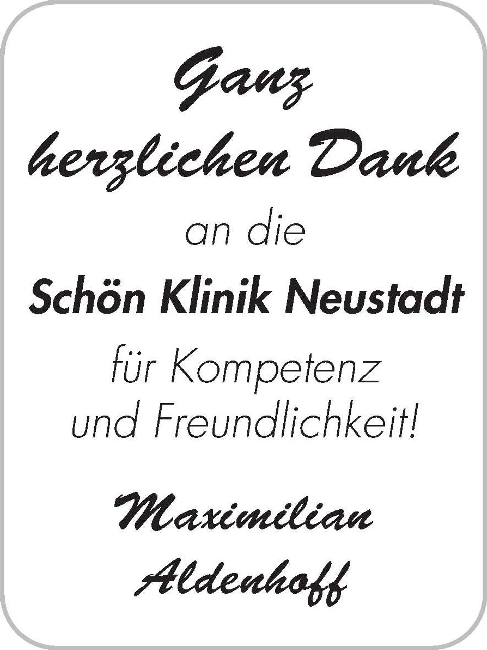 Ganz herzlichen Dank 