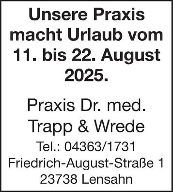 Urlaubsanzeige