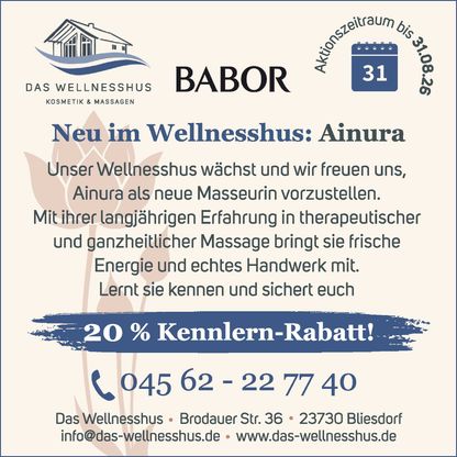 Wellnesshus 20% Aktion