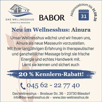 Wellnesshus 20% Aktion