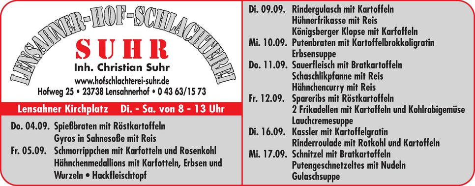 Mittagstisch Lensahn