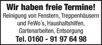 Wir haben Termine frei!