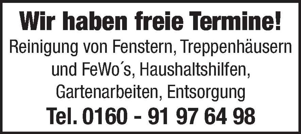 Wir haben Termine frei!