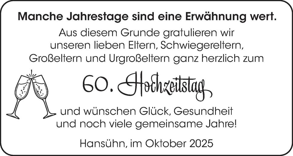 60.Hochzeitstag