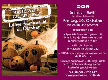 Lange Saunanacht im Oktober