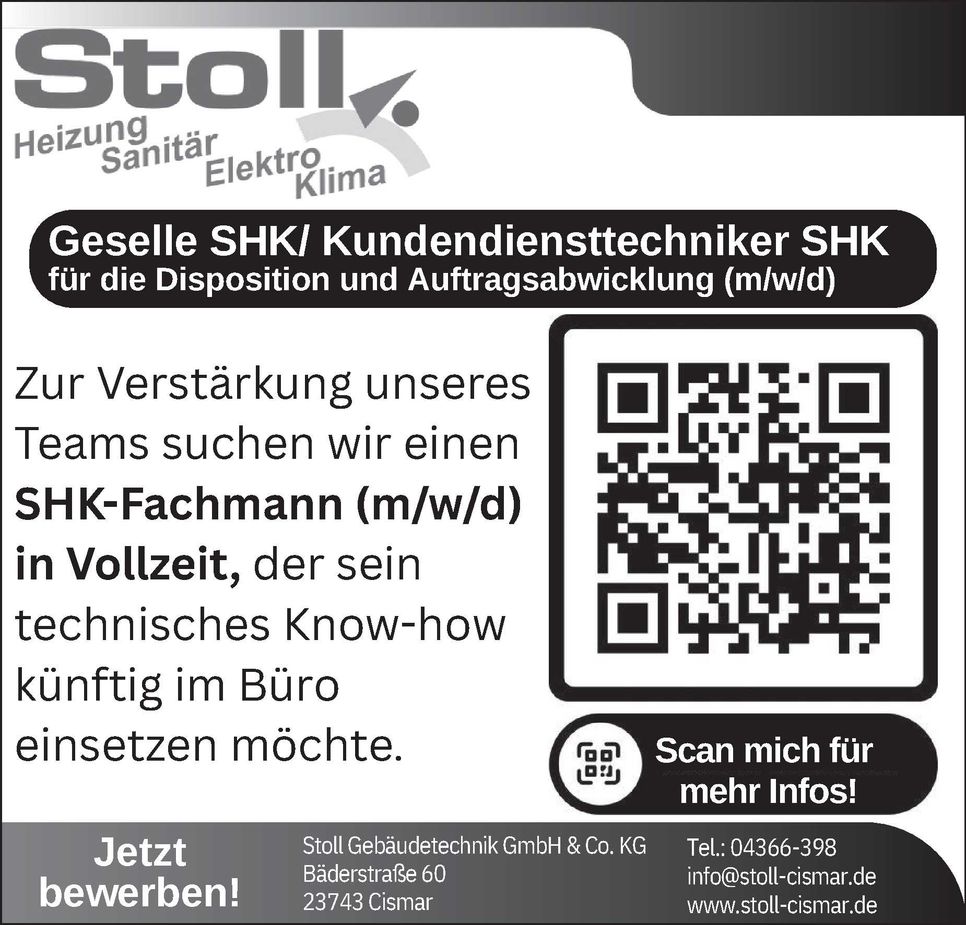 Stellenanzeige