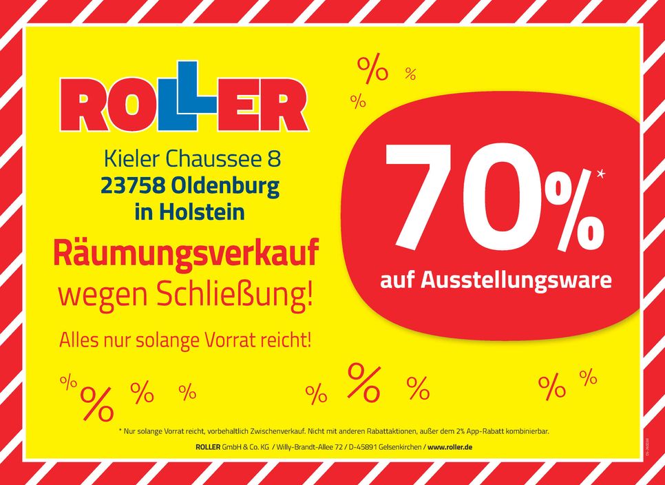 Roller Oldenburg / Räumungsverkauf
