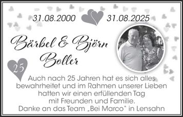 Silberne Hochzeit