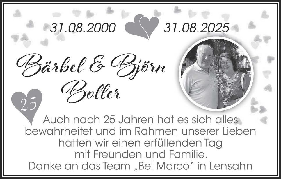 Silberne Hochzeit