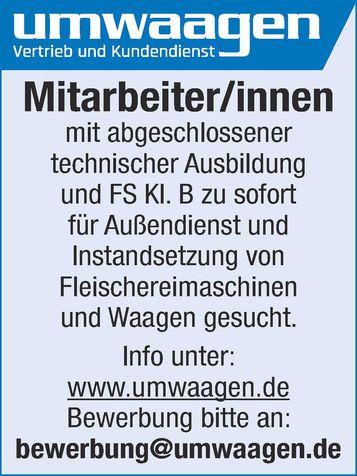 Aussendienst/Instandsetzung