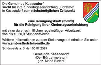Stelle Reinigungskraft