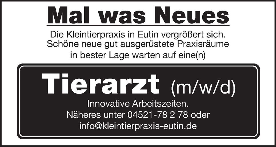 Stellenanzeige