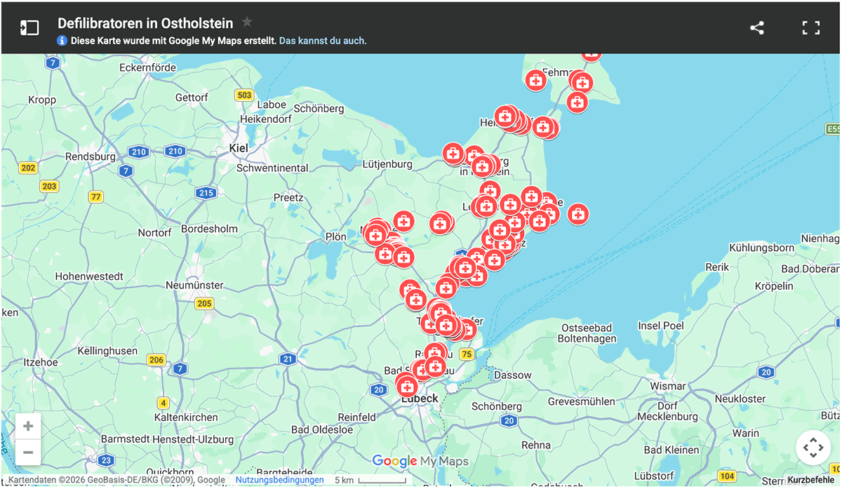 Defibrillatoren-Standorte as Ostholstein